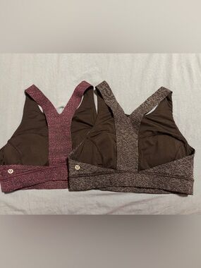 Lululemon Black  and Maroon Racerback Sports Bras